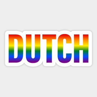 Rainbow Dutch LGBTQ Pride Sticker